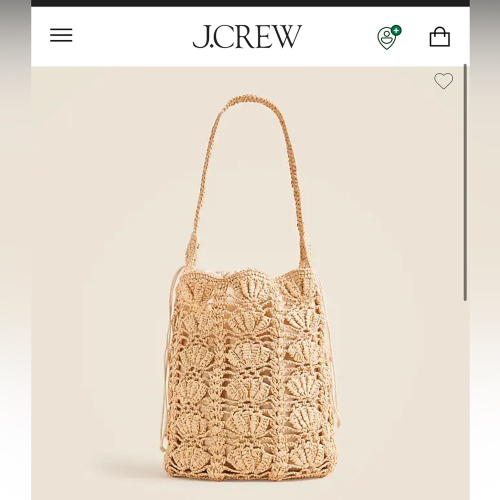 J. Crew Handknotted faux-raffia bucket bag